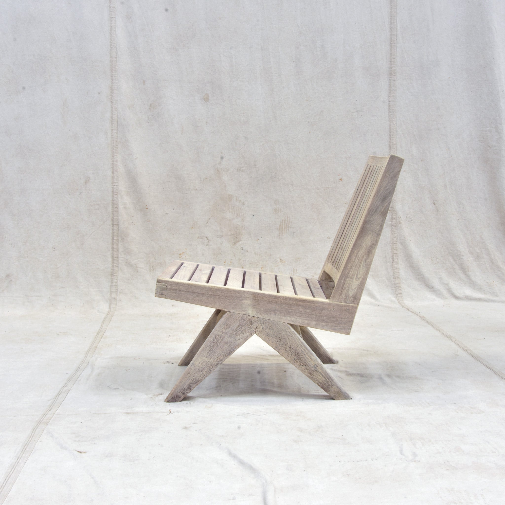 Pierre Jeanneret Slatted Armless Easy Chair-6