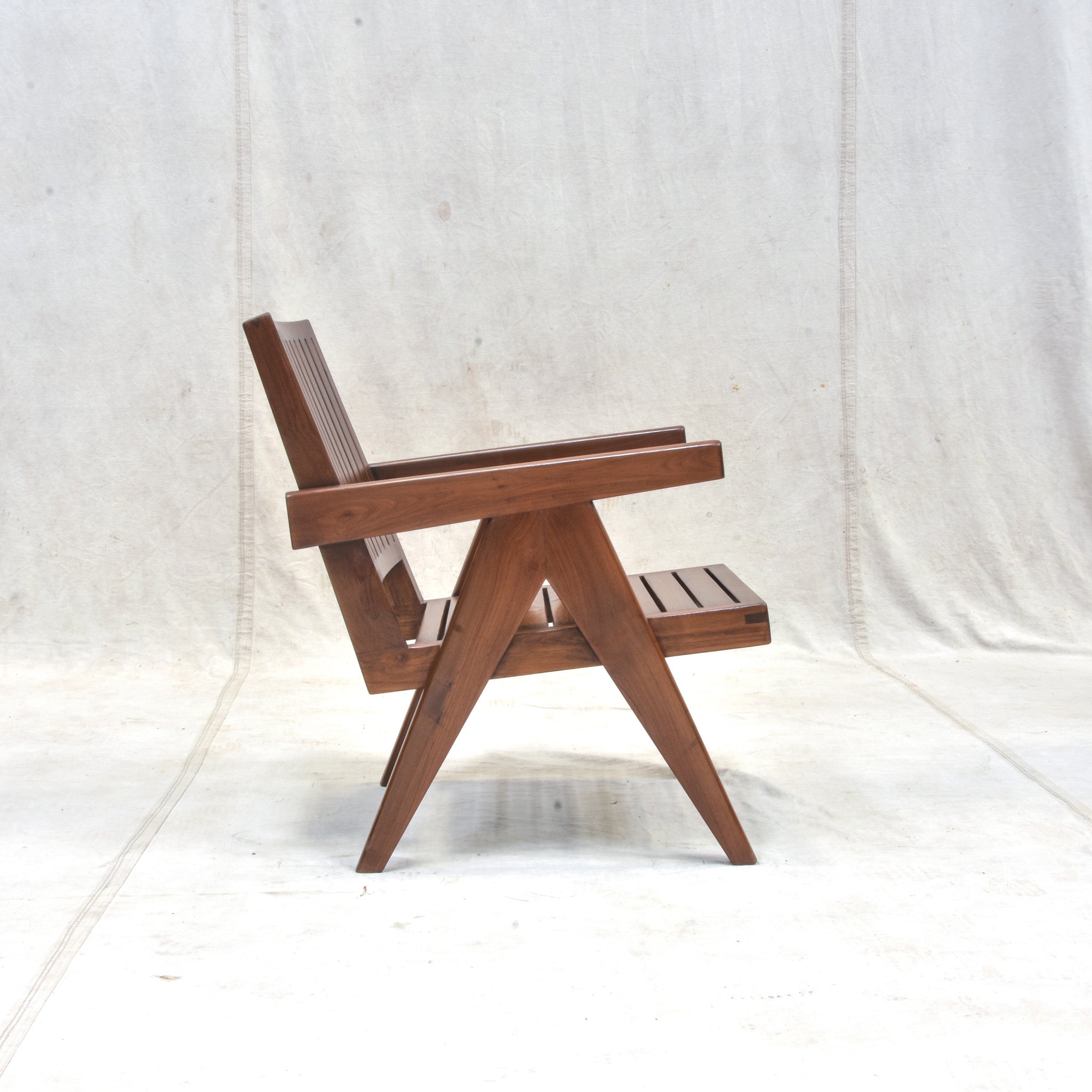 Pierre Jeanneret Slatted Easy Chair-Outdoor-3