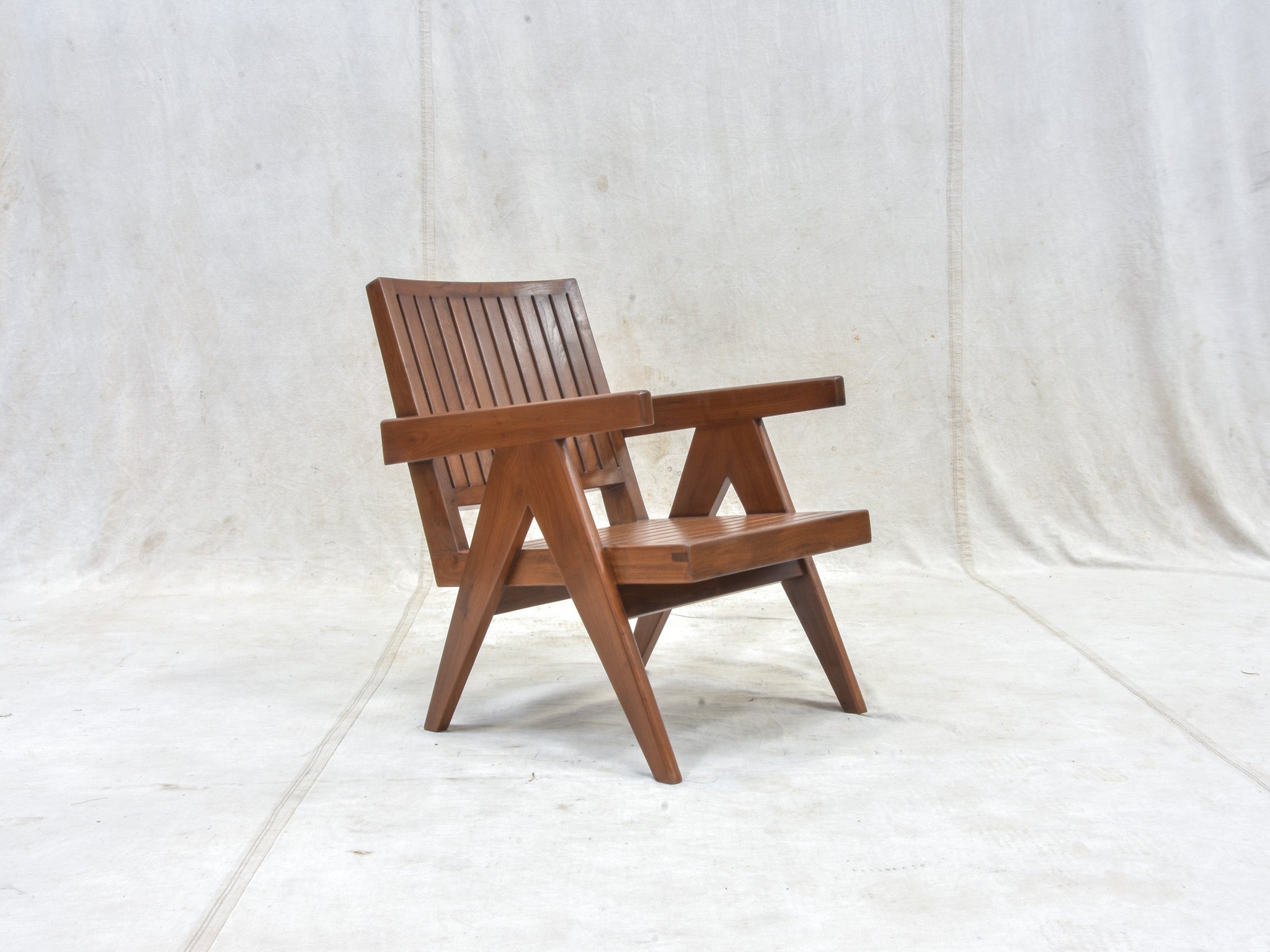 Pierre Jeanneret Slatted Easy Chair-Outdoor-1