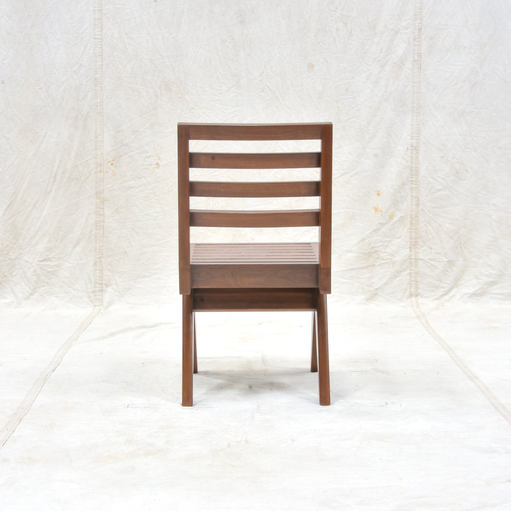 Pierre Jeanneret Slatted Student Chair-outdoor teak furniture-4